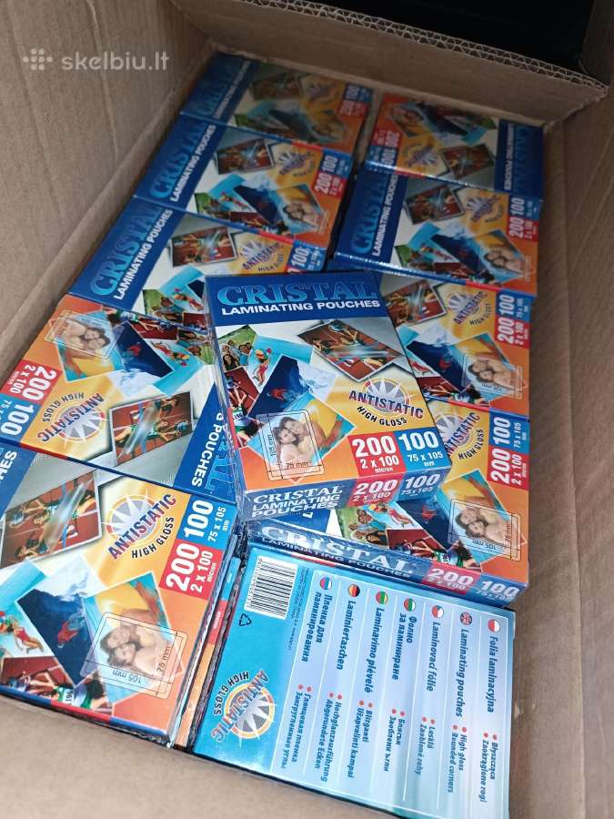 75 x 105 laminavimo vokeliai, 100 vnt.