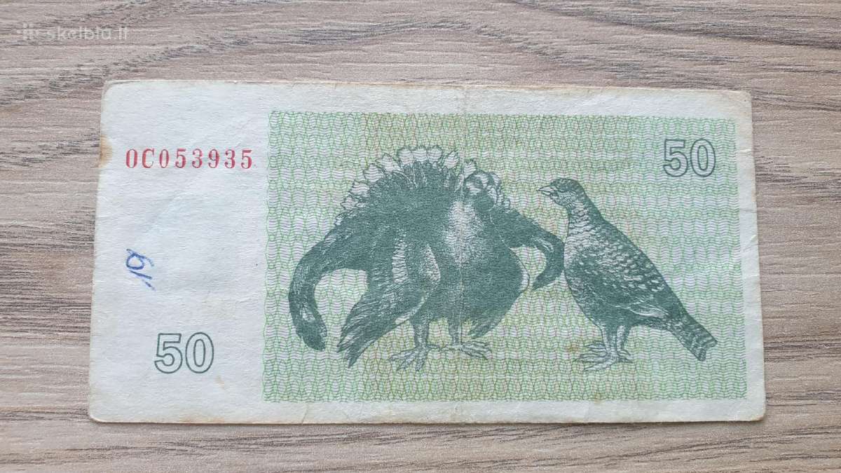 1992 metų 50 talonų retieji Tetervinai - nuotraukos Nr. 2