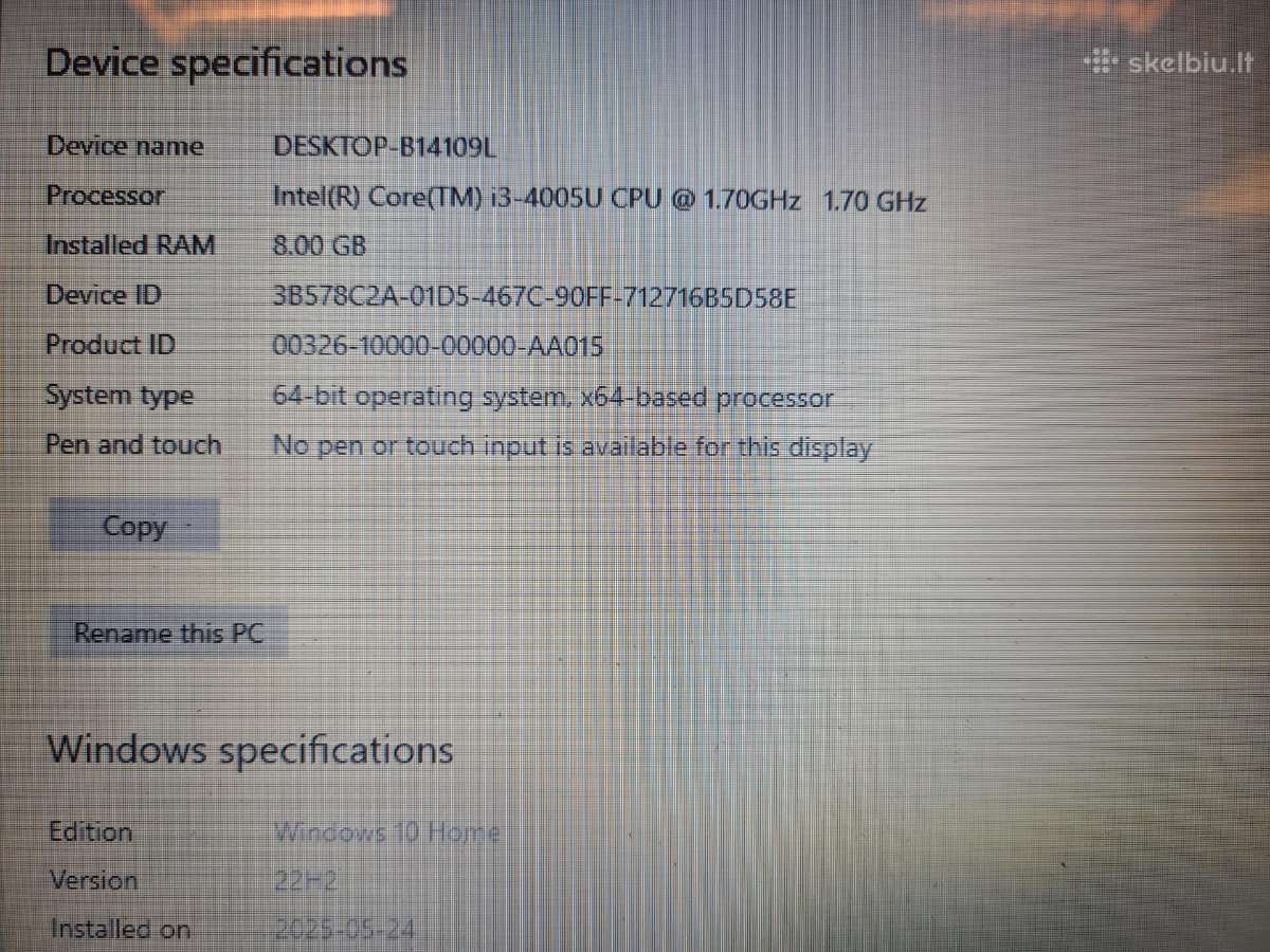 Dell Inspiron 15 3000 + 3 mėn. garantija - nuotraukos Nr. 7