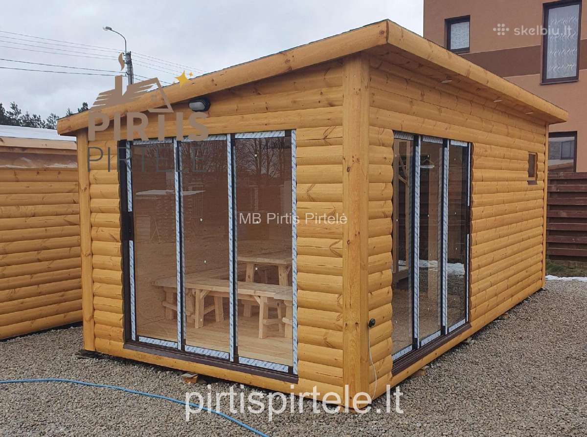Pirtys pavėsinės medinis sandėliukas sodo namelis - nuotraukos Nr. 17