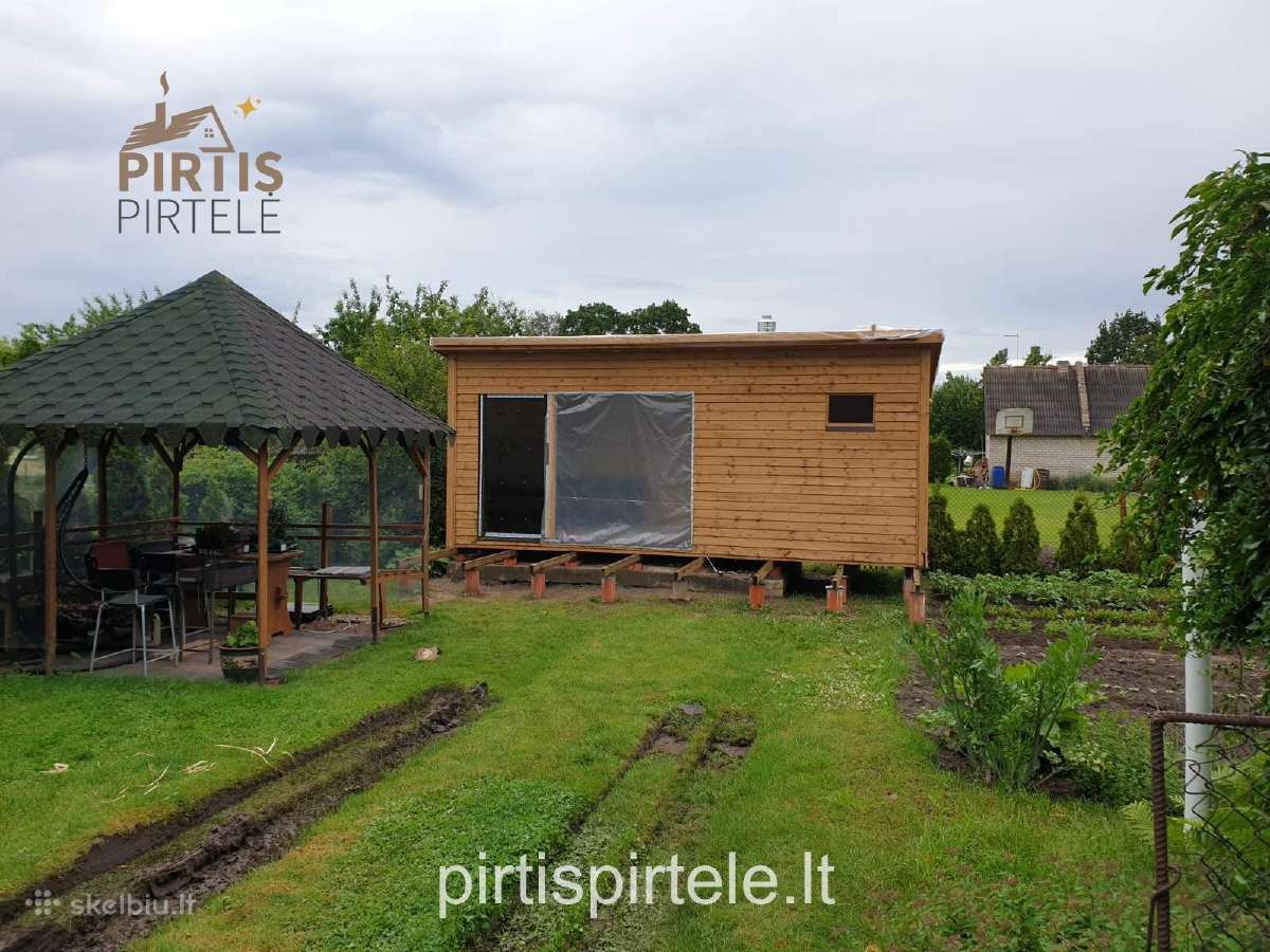 Pirtys pavėsinės medinis sandėliukas sodo namelis - nuotraukos Nr. 35