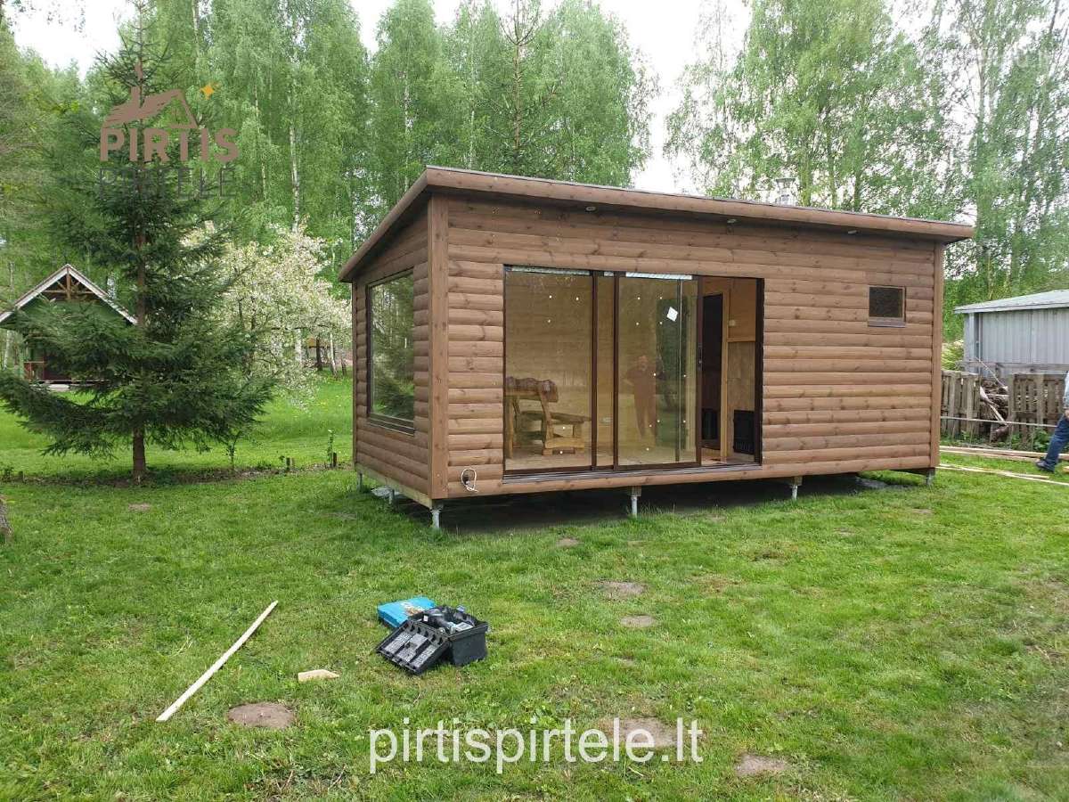 Pirtys pavėsinės medinis sandėliukas sodo namelis - nuotraukos Nr. 38