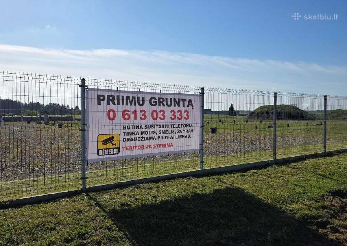 Priimu grunta sklypo pakėlimui Rietave, Rietavas