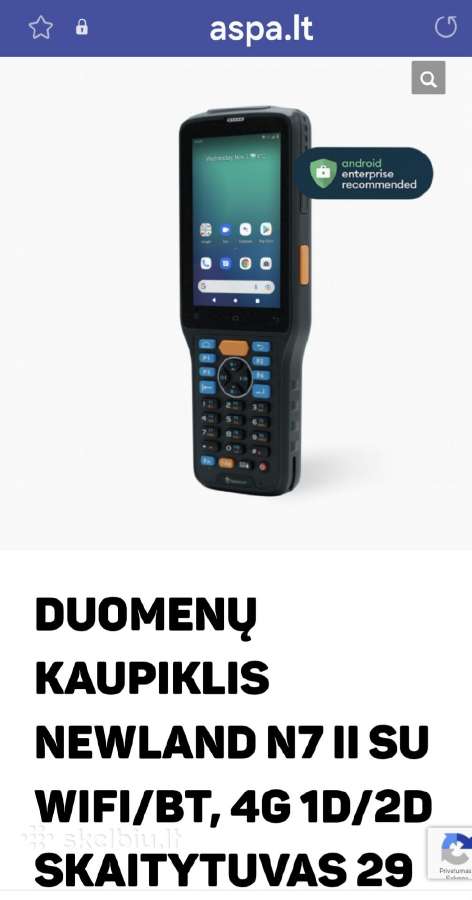 Duomenų kaupiklis Newland N7 II. Point mobile mp80 - nuotraukos Nr. 5
