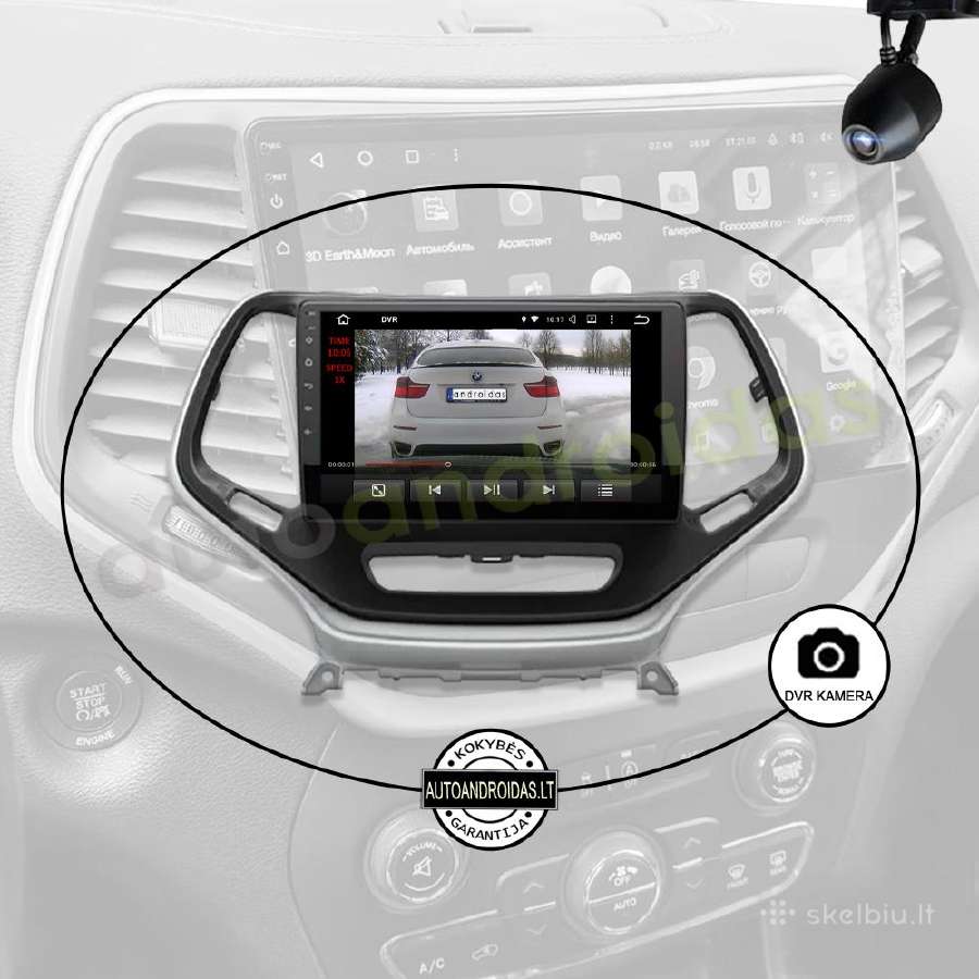 Jeep Cherokee 2014-18 Android multimedia WiFi/GPS - nuotraukos Nr. 8