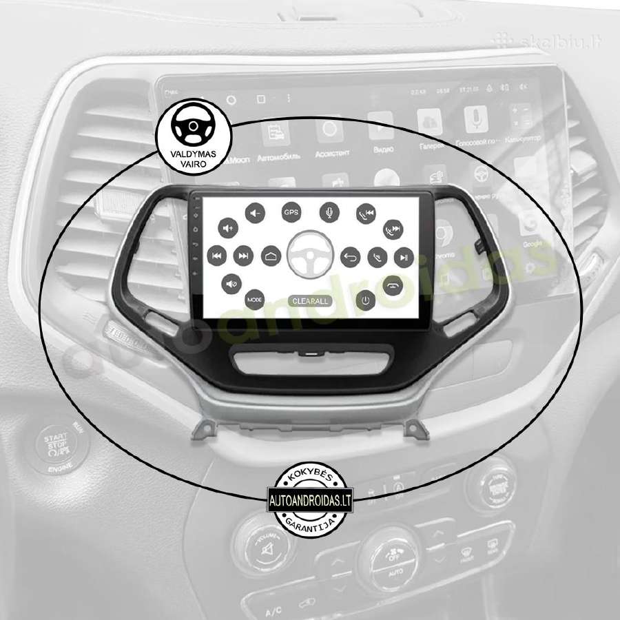 Jeep Cherokee 2014-18 Android multimedia WiFi/GPS - nuotraukos Nr. 12