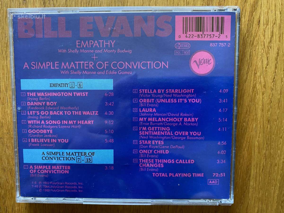 Originalus Bill Evans CD, 2 in One - nuotraukos Nr. 2