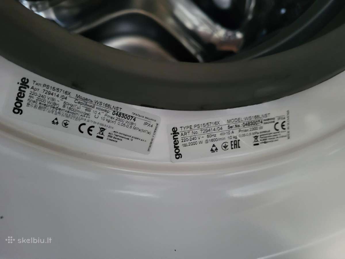 Skalbimo masina gorenje 10kg - nuotraukos Nr. 3