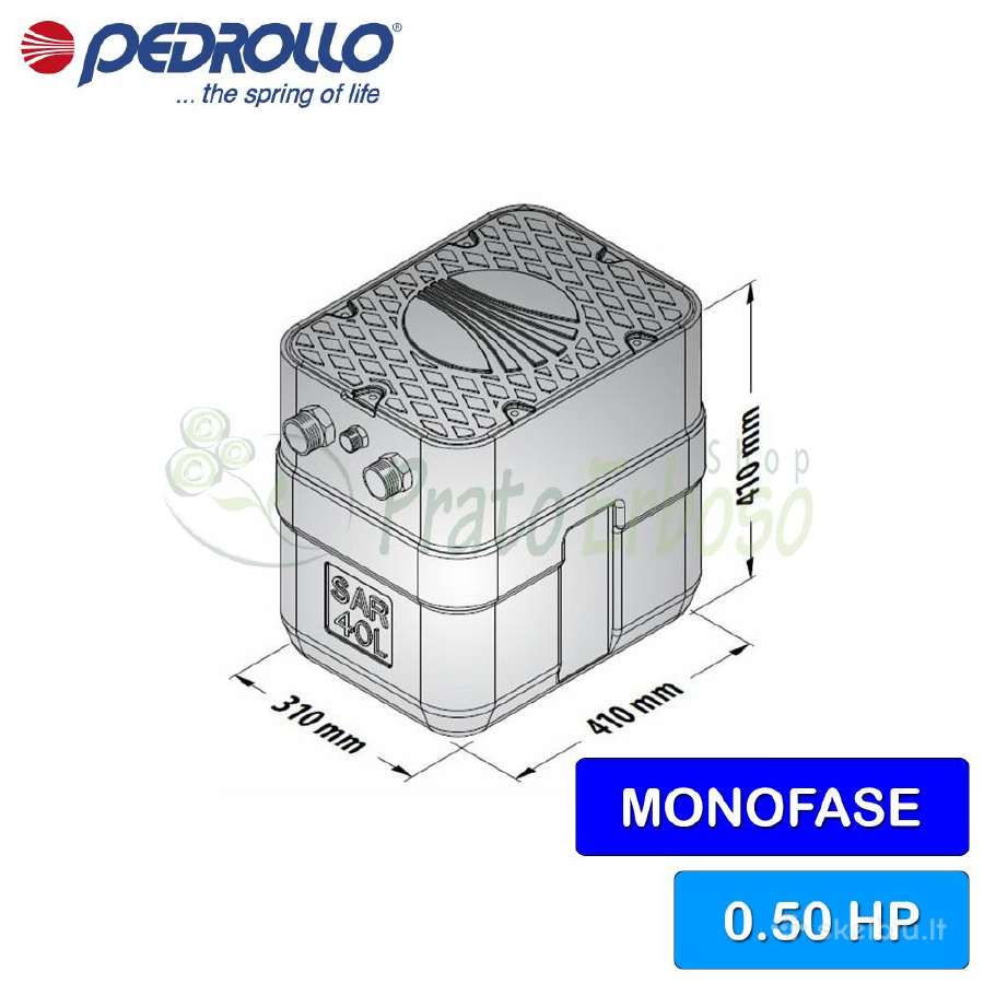 Nuotekų siurblinė Pedrollo Sar 40 – Tex3 0.55kw - nuotraukos Nr. 5