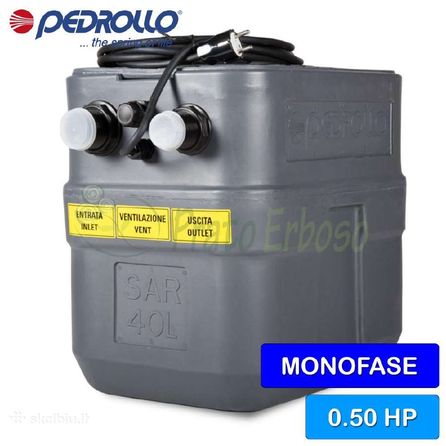 Nuotekų siurblinė Pedrollo Sar 40 – Tex3 0.55kw - nuotraukos Nr. 7