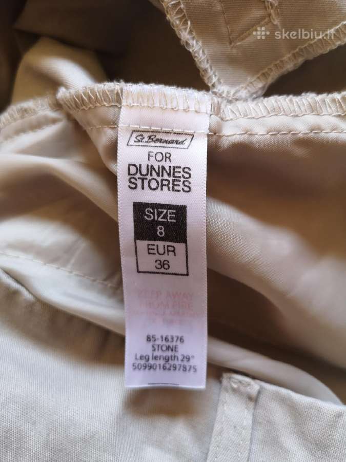 Dunnes nude/smėlio spalvos kelnės su kišenėmis - nuotraukos Nr. 5