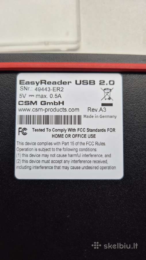Csm Pcmcia easy reader usb - nuotraukos Nr. 4