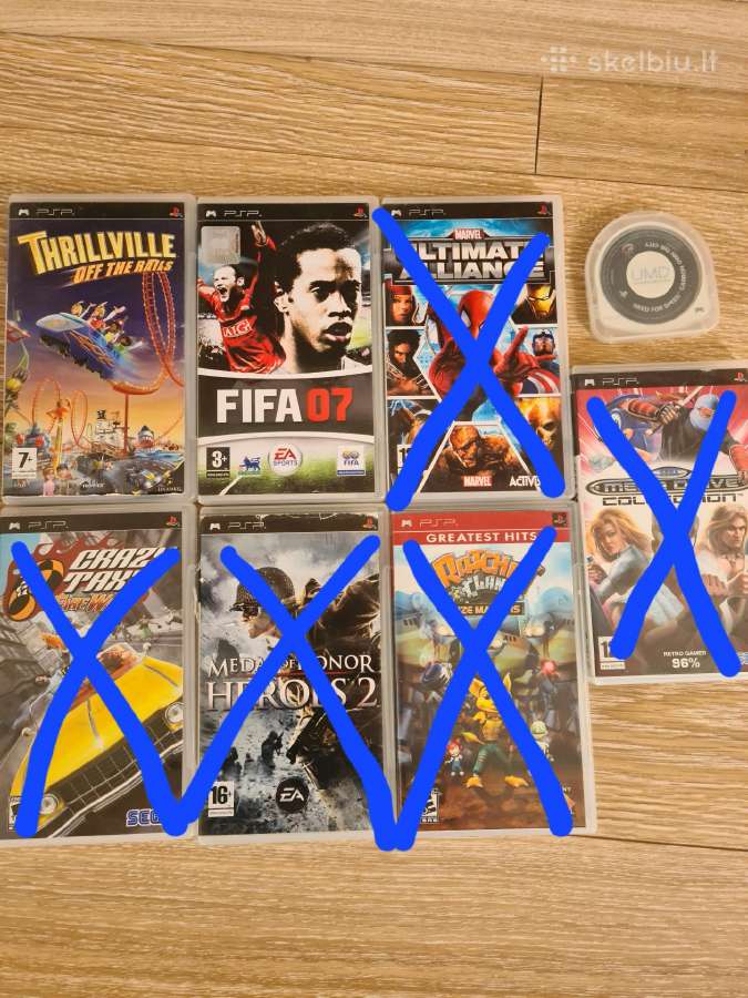 PSP žaidimai ir animaciniai filmukai