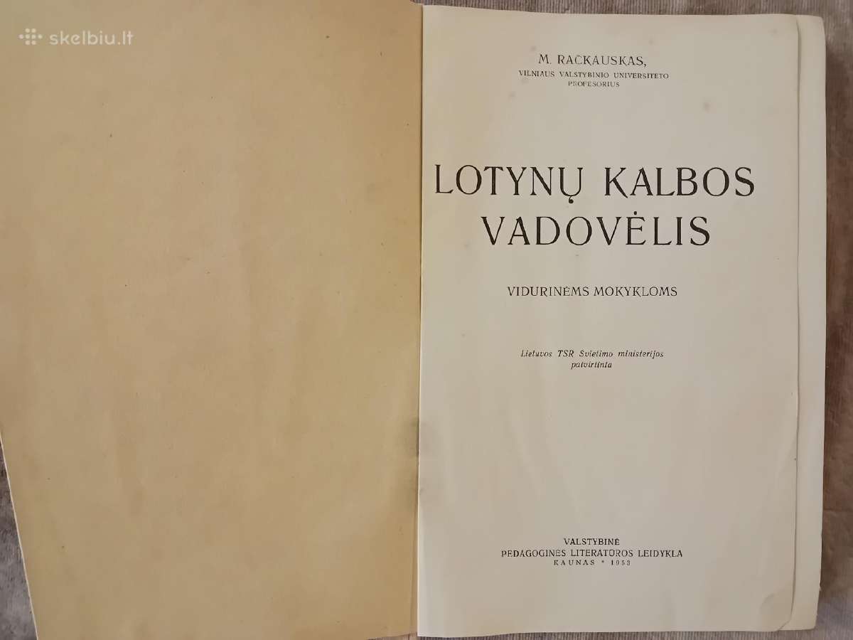 Lotynų kalbos vadovėlis, 1953 m. - nuotraukos Nr. 2