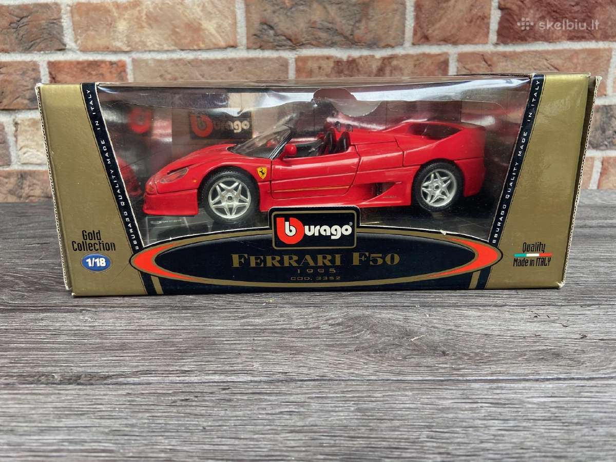 Modeliukas Ferrari F50 1:18 burago burago