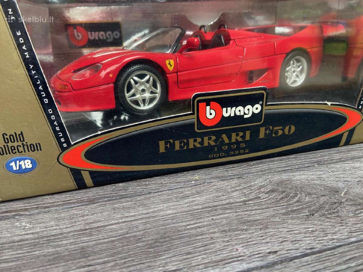 Modeliukas Ferrari F50 1:18 burago burago - nuotraukos Nr. 2