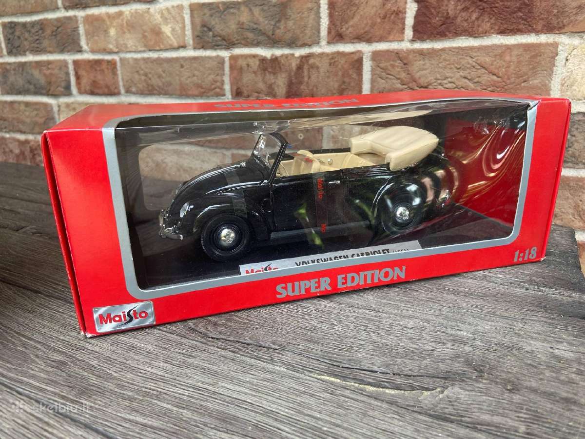 Modeliukas VW beetle kafer vabalas 1:18 retro VW
