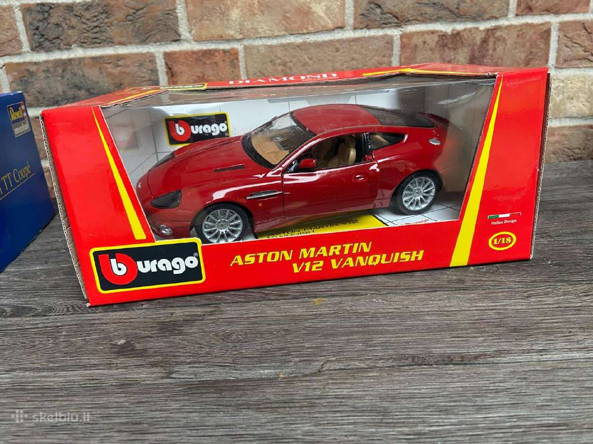 Aston martin v12 Bburago modelis naujas 1:18