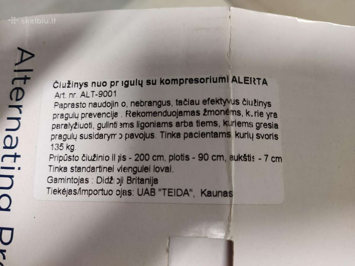 Naudotas čiužinys nuo pragulų - nuotraukos Nr. 2