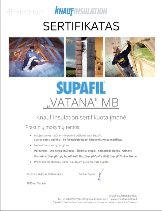 Šiltinimas Biria Vata 36€ m³! - nuotraukos Nr. 5