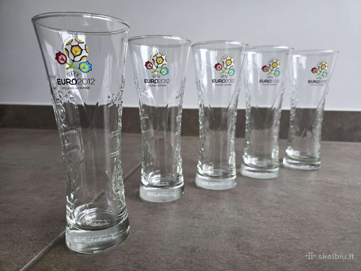Alaus taurės 5 vnt Carlsberg Euro 2012 naujos