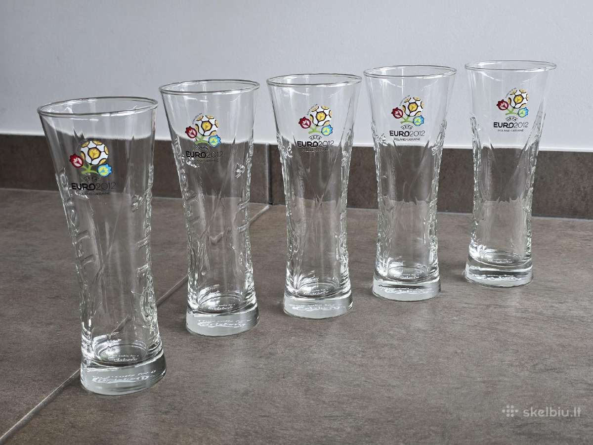 Alaus taurės 5 vnt Carlsberg Euro 2012 naujos - nuotraukos Nr. 2