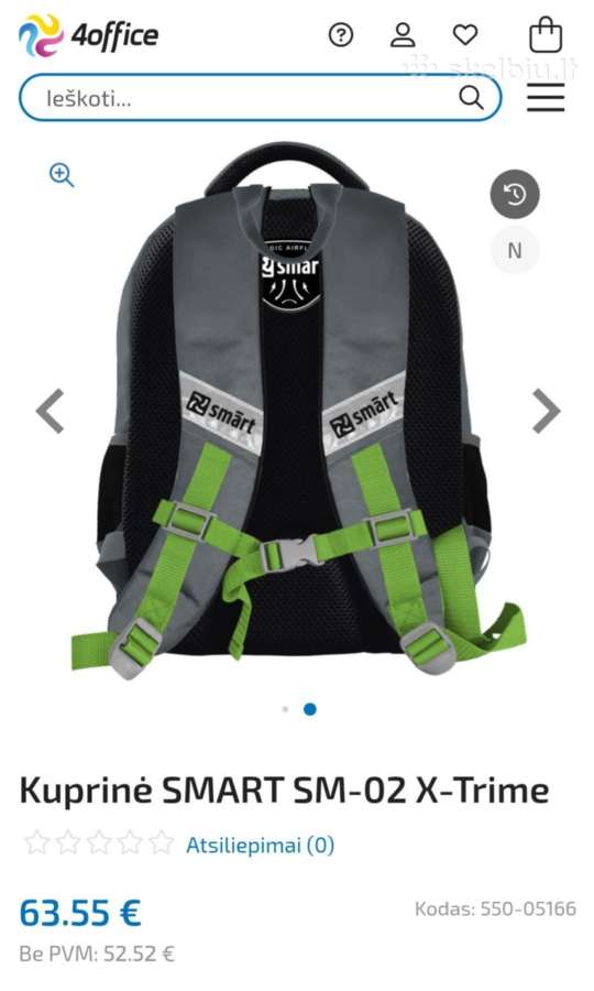 Ergonominė Mokyklinė kuprinė Smart - nuotraukos Nr. 10
