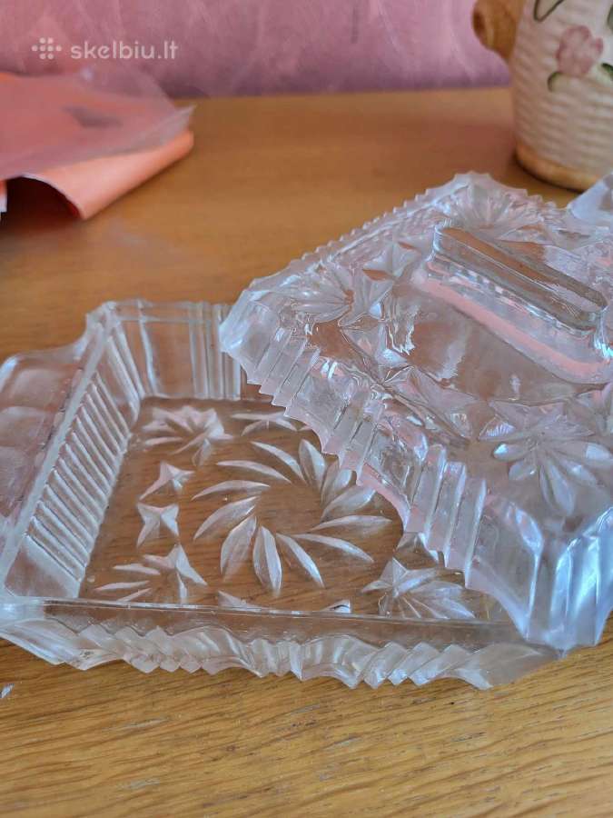 Krištoline sviestinė su peiliu -8eur - nuotraukos Nr. 2