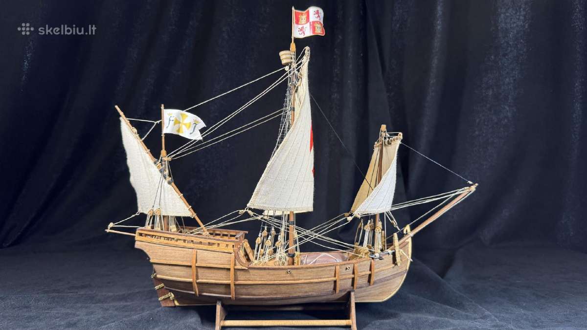 Medinis laivo modelis Pinta 1492. Mastelis 1:65 - nuotraukos Nr. 4