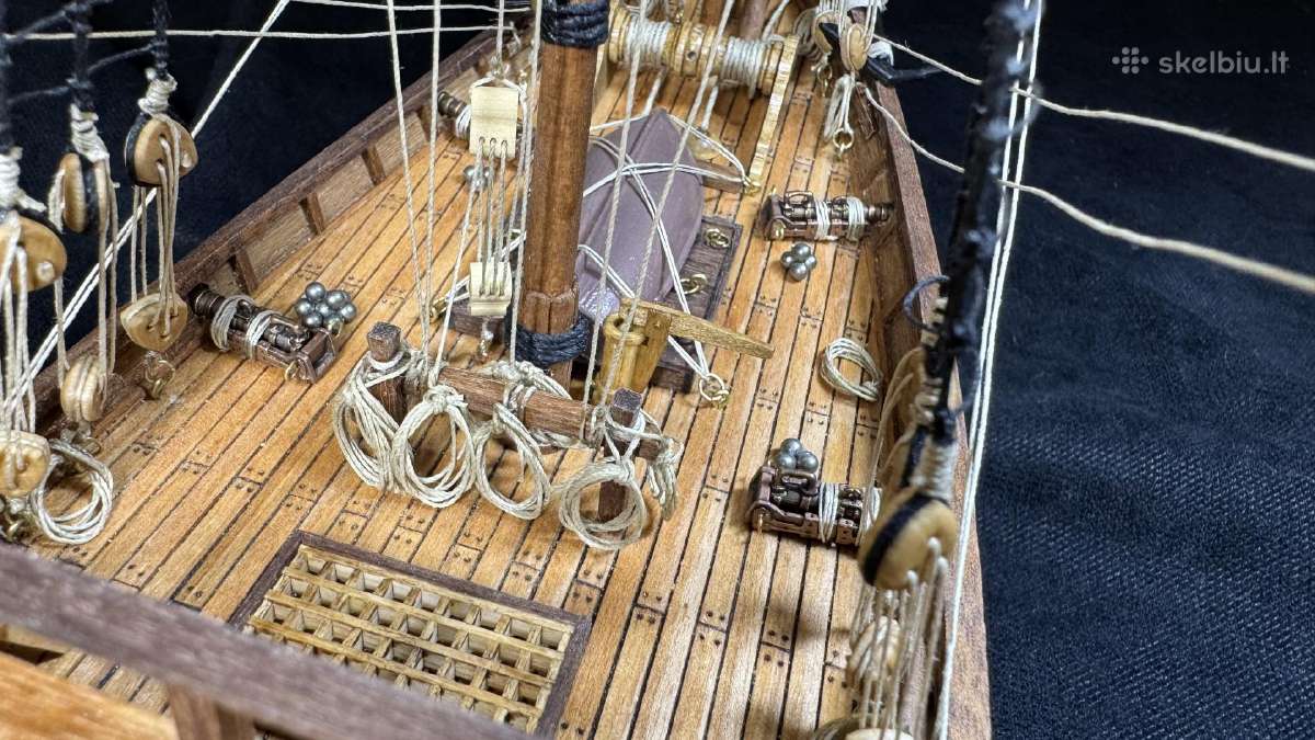 Medinis laivo modelis Pinta 1492. Mastelis 1:65 - nuotraukos Nr. 9