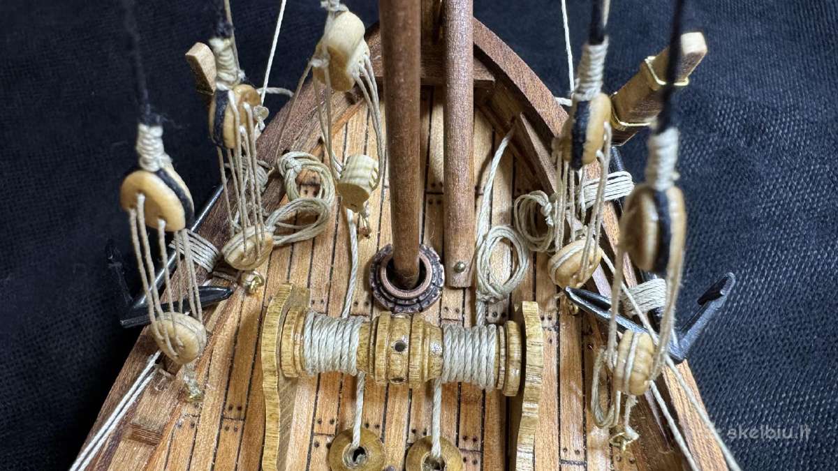 Medinis laivo modelis Pinta 1492. Mastelis 1:65 - nuotraukos Nr. 10