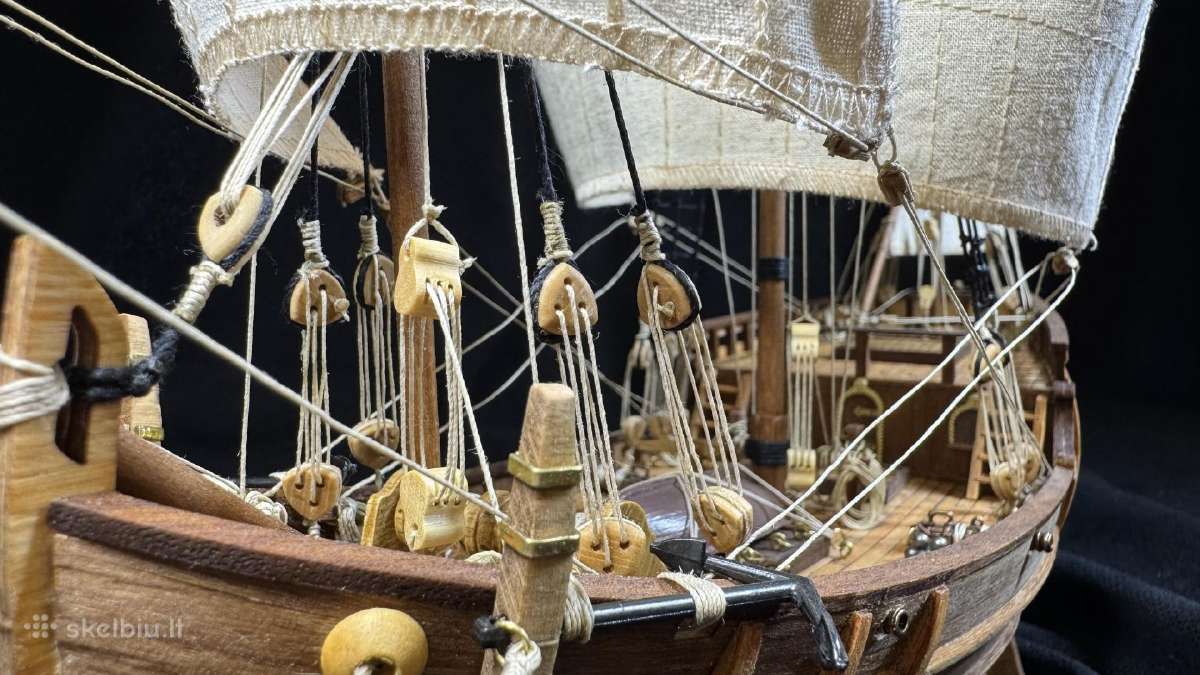 Medinis laivo modelis Pinta 1492. Mastelis 1:65 - nuotraukos Nr. 3