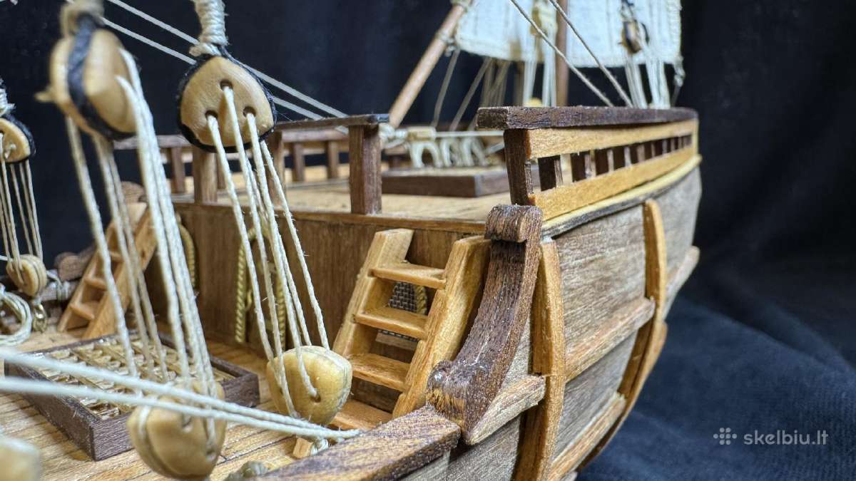 Medinis laivo modelis Pinta 1492. Mastelis 1:65 - nuotraukos Nr. 13