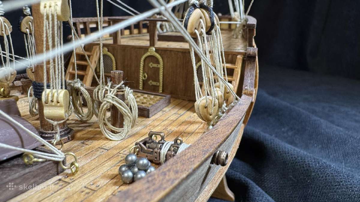 Medinis laivo modelis Pinta 1492. Mastelis 1:65 - nuotraukos Nr. 14