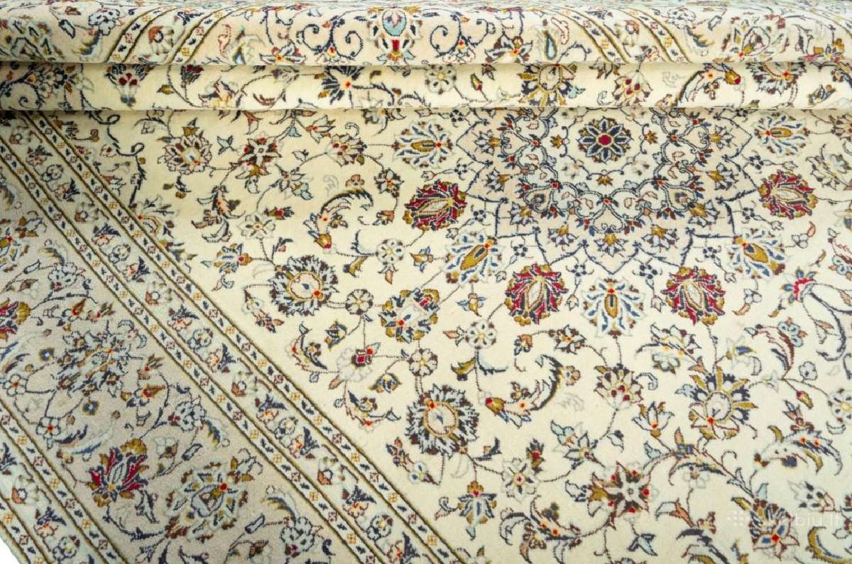 Rankų darbo persiškas kilimas Kashan 351x241 - nuotraukos Nr. 4