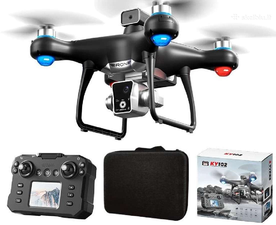 Dronas K102 Max su 4k kamera LCD WiFi sulankstomas