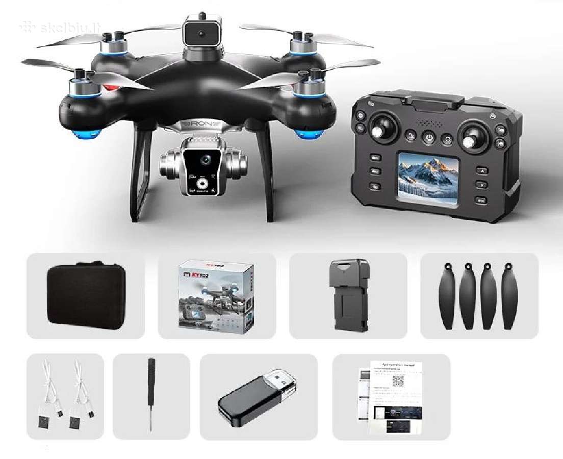 Dronas K102 Max su 4k kamera LCD WiFi sulankstomas - nuotraukos Nr. 7