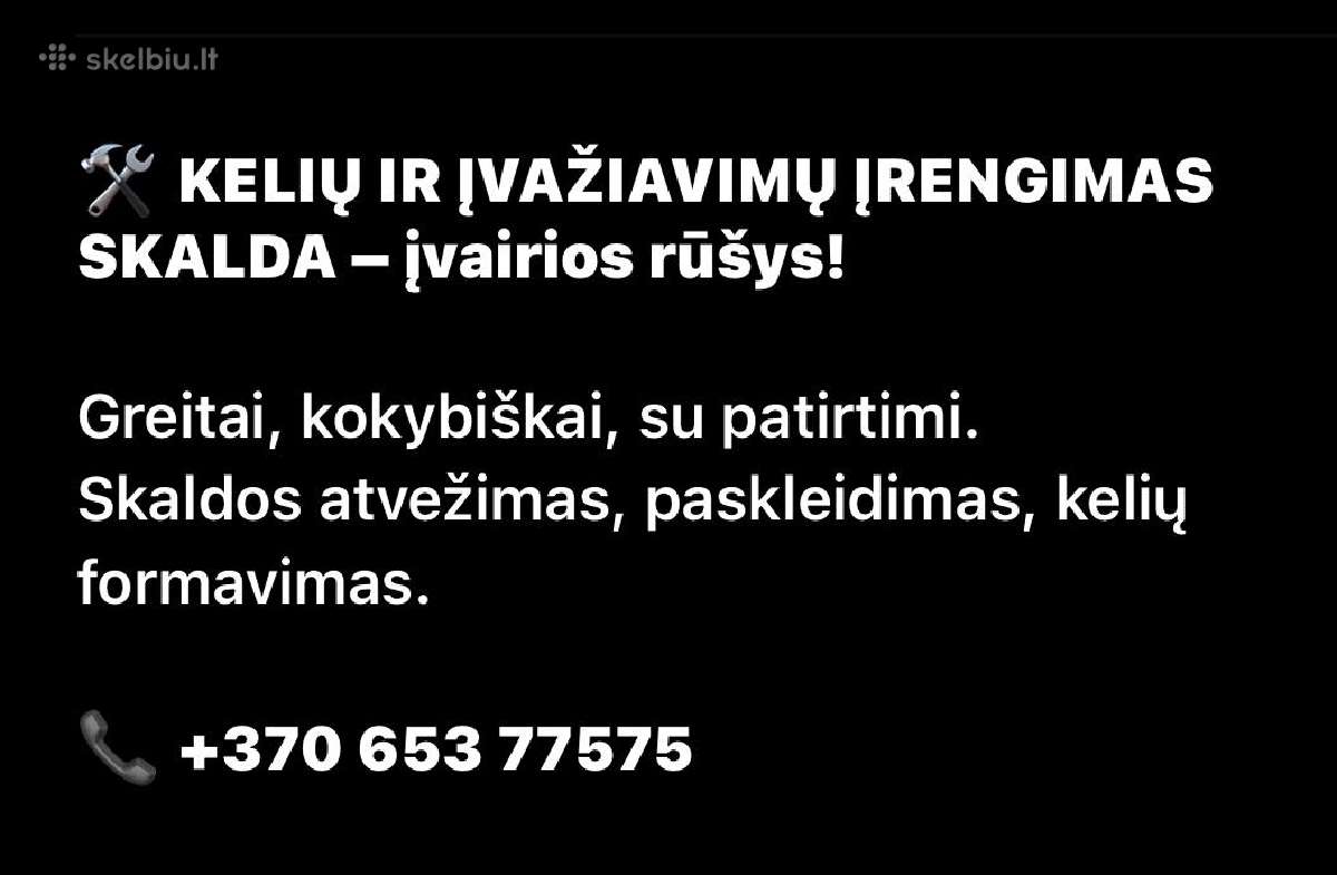 Skalda. Kelinis žvyras. Smėlis. Pagrindams - nuotraukos Nr. 16