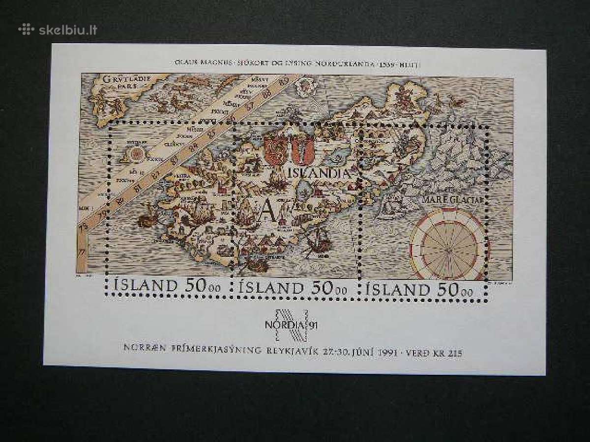 Burlaiviai Laivai Islandija 1991 Mnh isl62