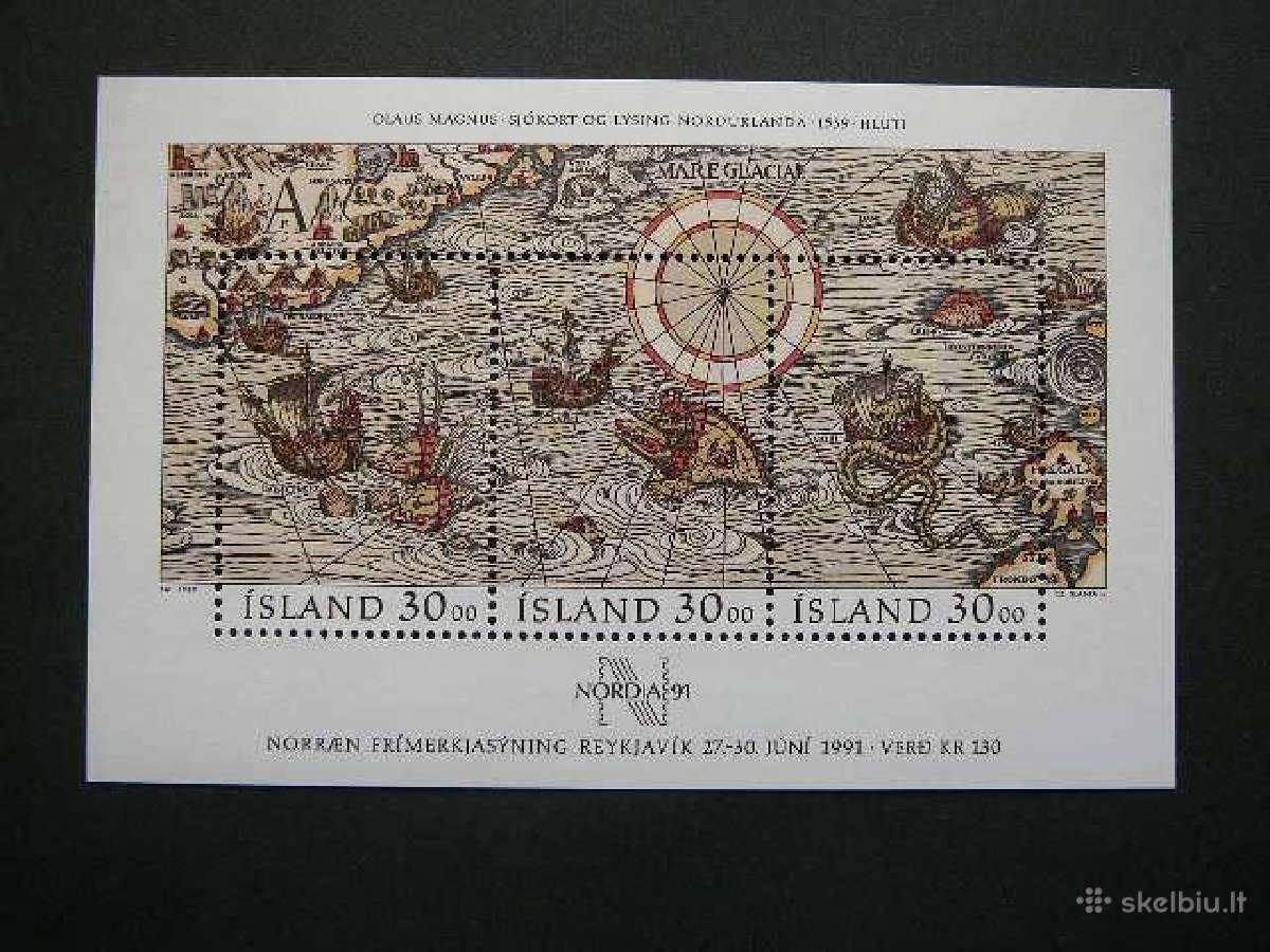 Burlaiviai Laivai Islandija 1989 Mnh isl63