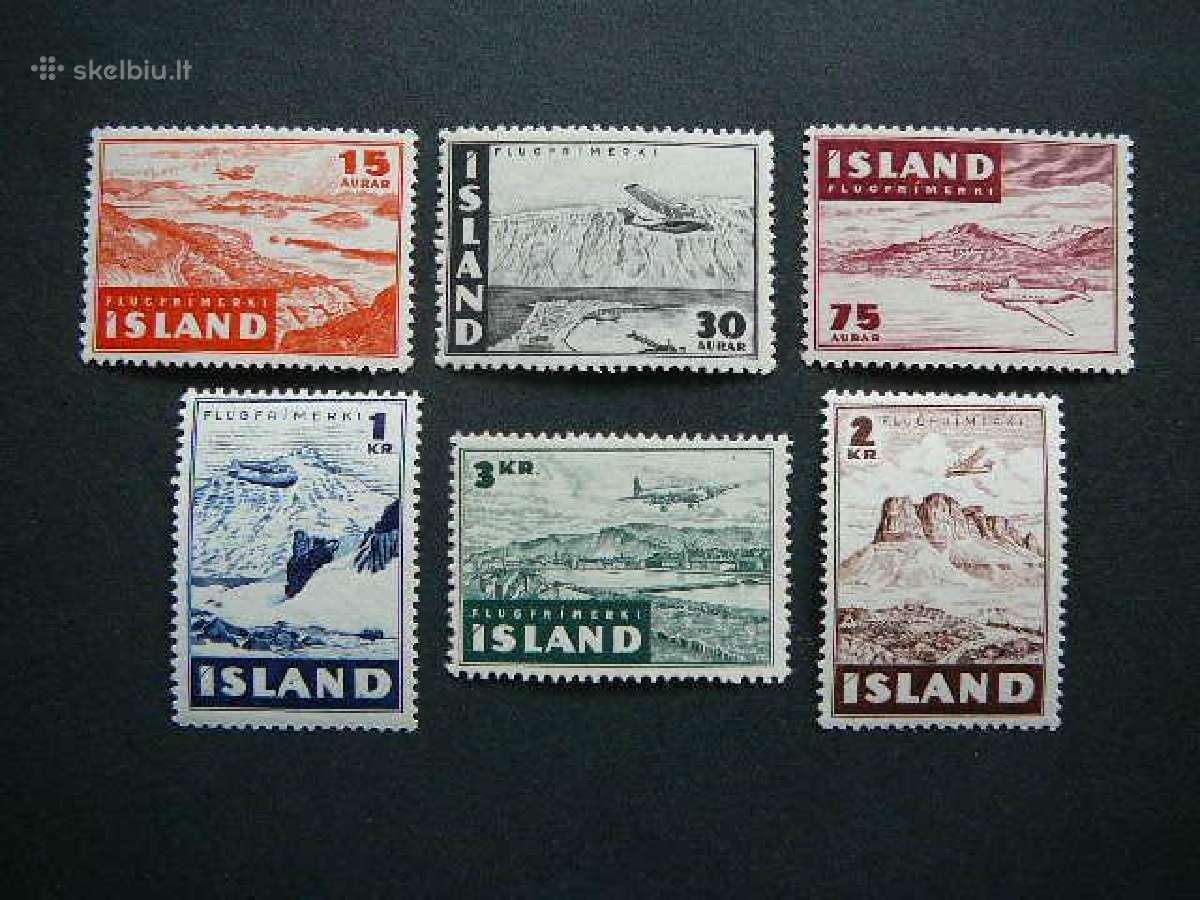 Lektuvai Islandija 1947 Mnh is241