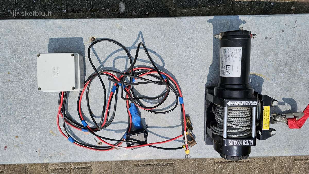 Parduodu automobilinę gervę 4000 Lbs 12v - nuotraukos Nr. 3