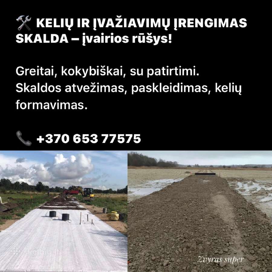 Skalda. Kelinis žvyras. Smėlis. Pagrindams - nuotraukos Nr. 29