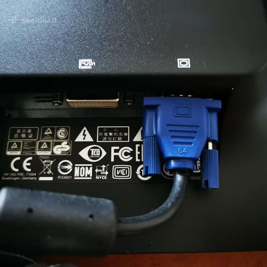 Monitoriai Hp Compaq La2205wg 22", Hp P201 20" - nuotraukos Nr. 4