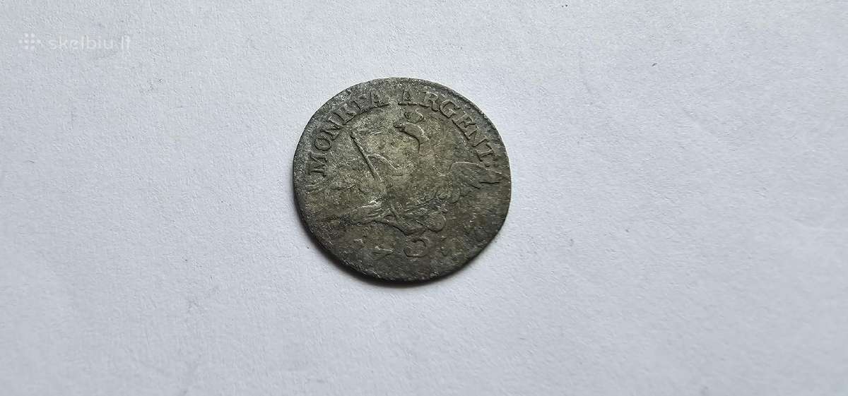 1777 sidabrine moneta Prusija - nuotraukos Nr. 2