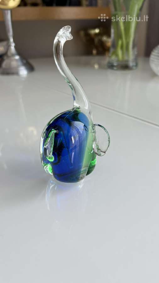 Murano meninė stiklo dramblio skulptūra - nuotraukos Nr. 13