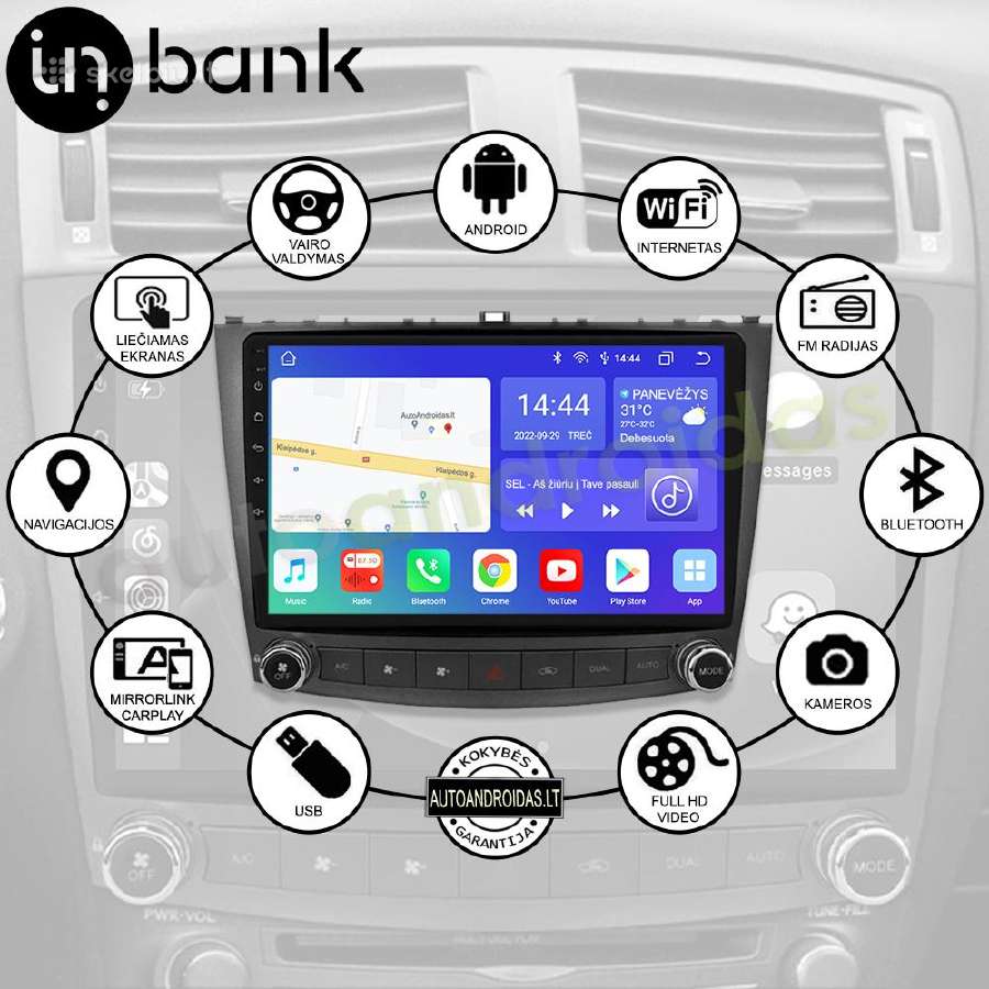 Lexus Is200 Is300 Is350 2006-12 android multimedia - nuotraukos Nr. 2