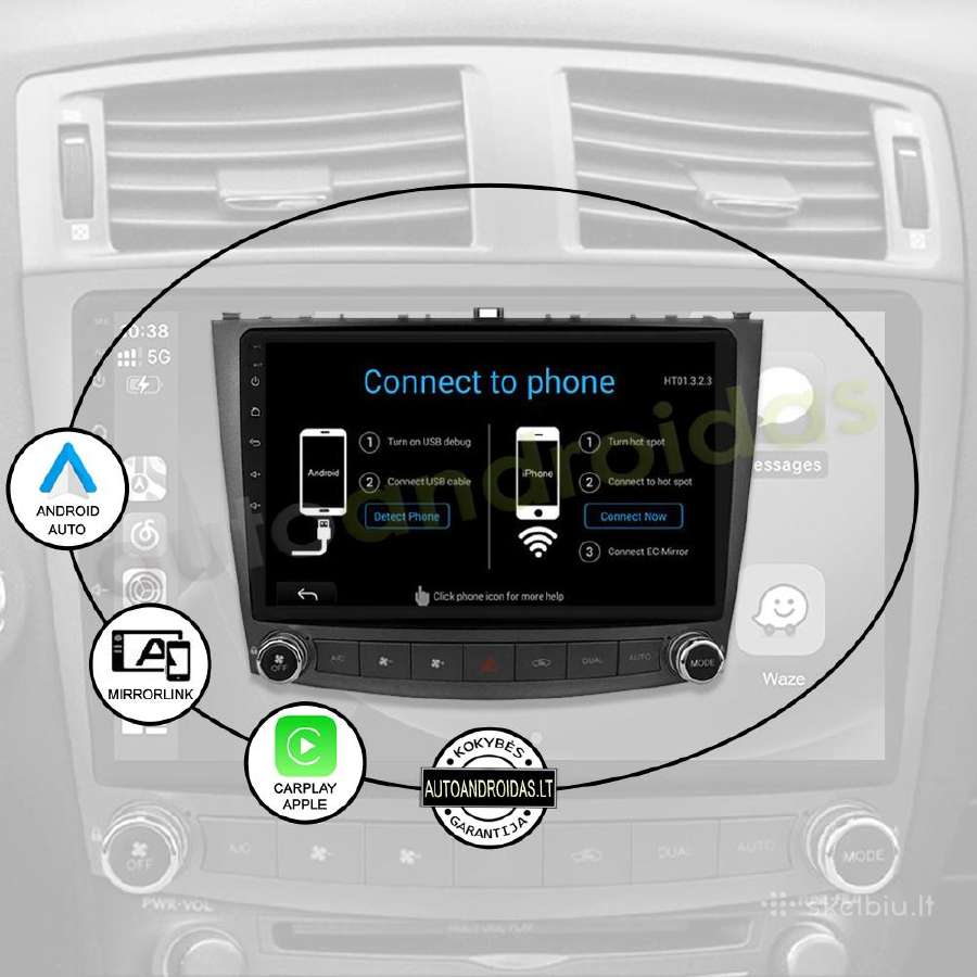 Lexus Is200 Is300 Is350 2006-12 android multimedia - nuotraukos Nr. 10