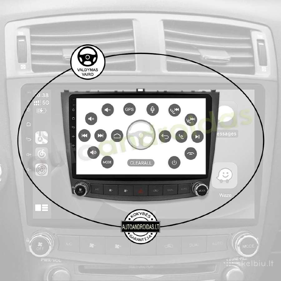 Lexus Is200 Is300 Is350 2006-12 android multimedia - nuotraukos Nr. 12