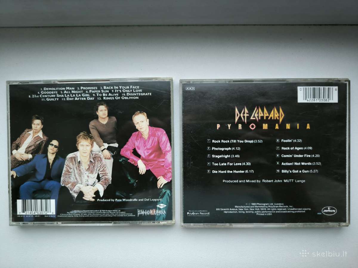CD Def Leppard Euphoria, Pyromania, Hysteria - nuotraukos Nr. 2